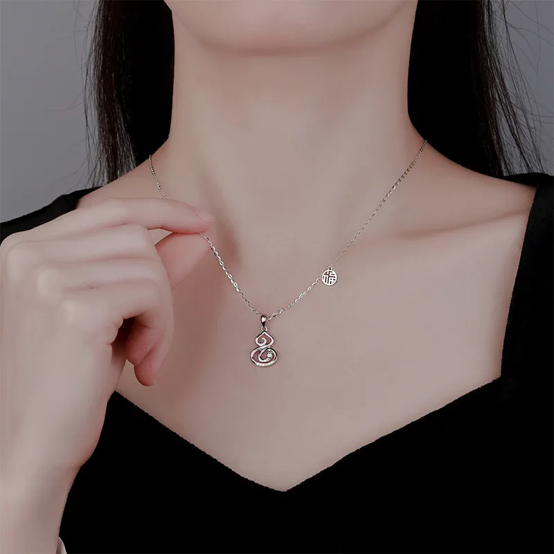 GLOIRE S999 Fine Silver Necklaces Women's Delicate Luxurious Elegance Versatile Business Casual-1