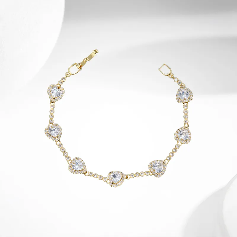 GLOIRE Zircon Bracelets Women's Romantic Date Versatile Commute Bestie Same Style-5