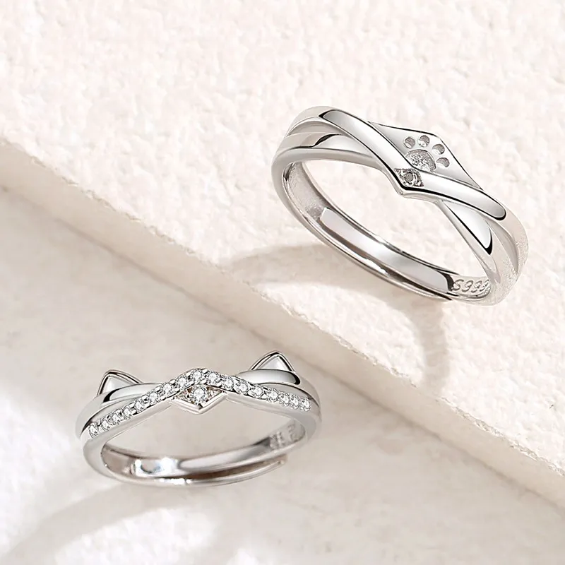 GLOIRE S999 Fine Silver Rings Unisex Elegant Luxe Niche Design Minimalist Style Advanced Everyday Versatile Commute-1