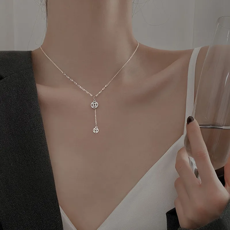 GLOIRE S925 Silver Necklaces Women's Minimalist Style Fashion Elegant Everyday Versatile Date Commute-1
