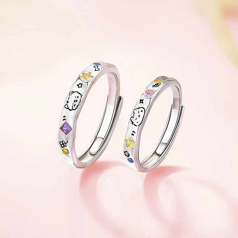 GLOIRE S925 Silver Rings Unisex-3