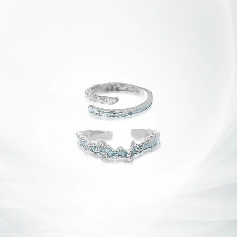 GLOIRE Alloy Rings Unisex Romantic Date Versatile Commute Style-7