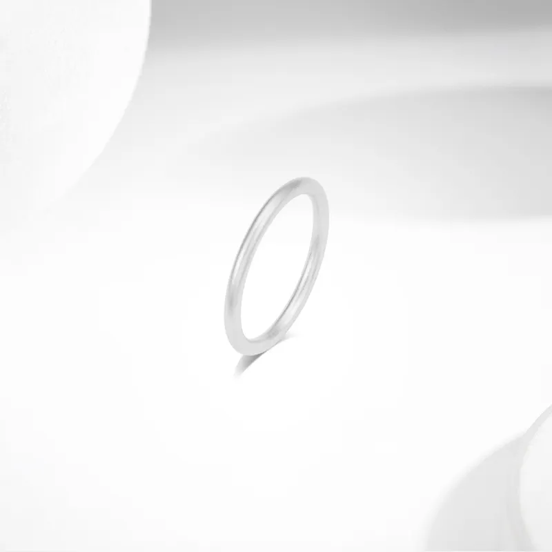 GLOIRE S925 Silver Rings Unisex Gentle Elegance Minimalist Style Fashion Pinky Ring Versatile Commuter Style-1
