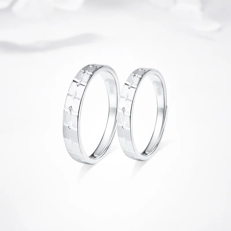 GLOIRE S999 Fine Silver Rings Unisex Exquisite Luxe Niche Design Advanced Touch Romantic Date Versatile Commute-2