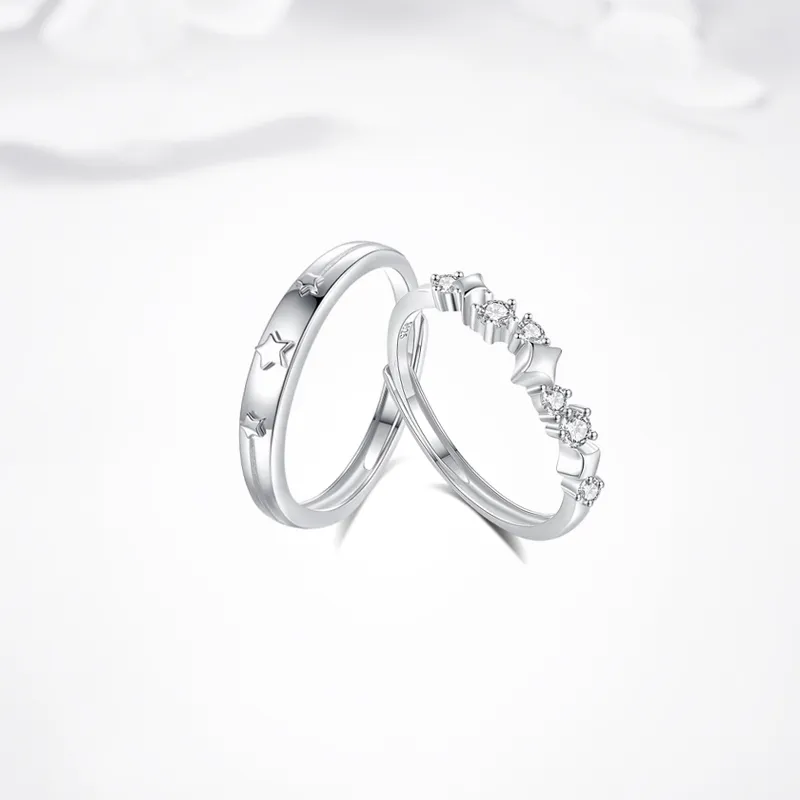GLOIRE S925 Silver Rings Unisex Elegant Luxe Versatile Everyday Commute Romantic Date Confession-5