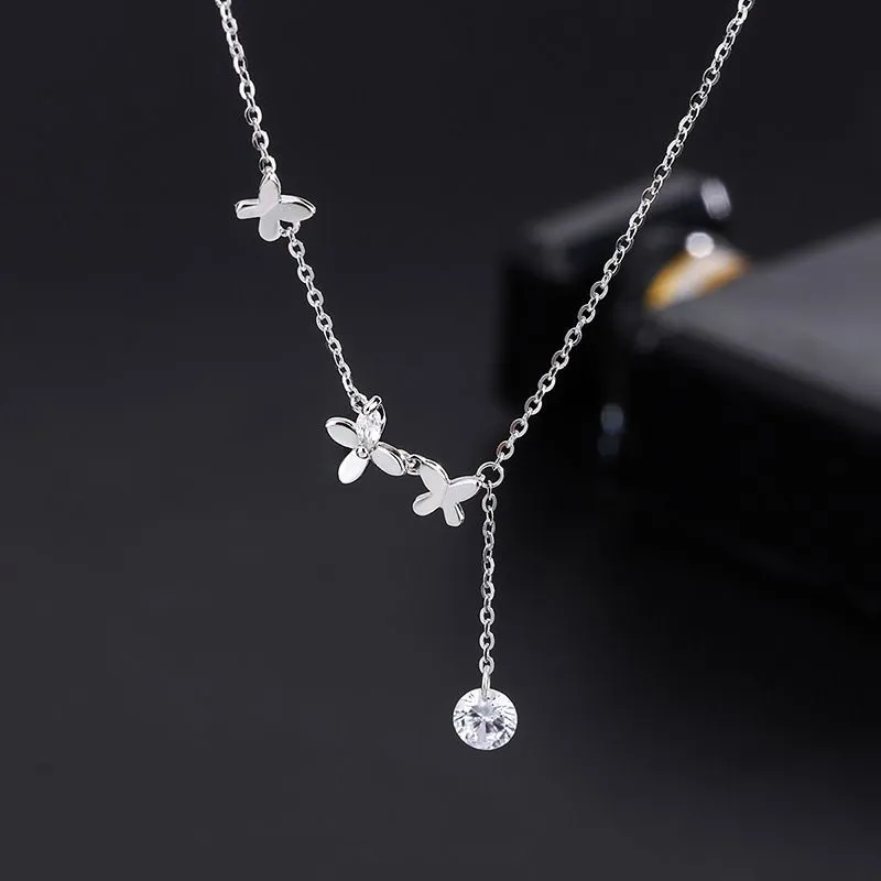 GLOIRE S999 Fine Silver Necklaces Women's Gentle Elegant Fashion Elegance Everyday Versatile Commute Style-3