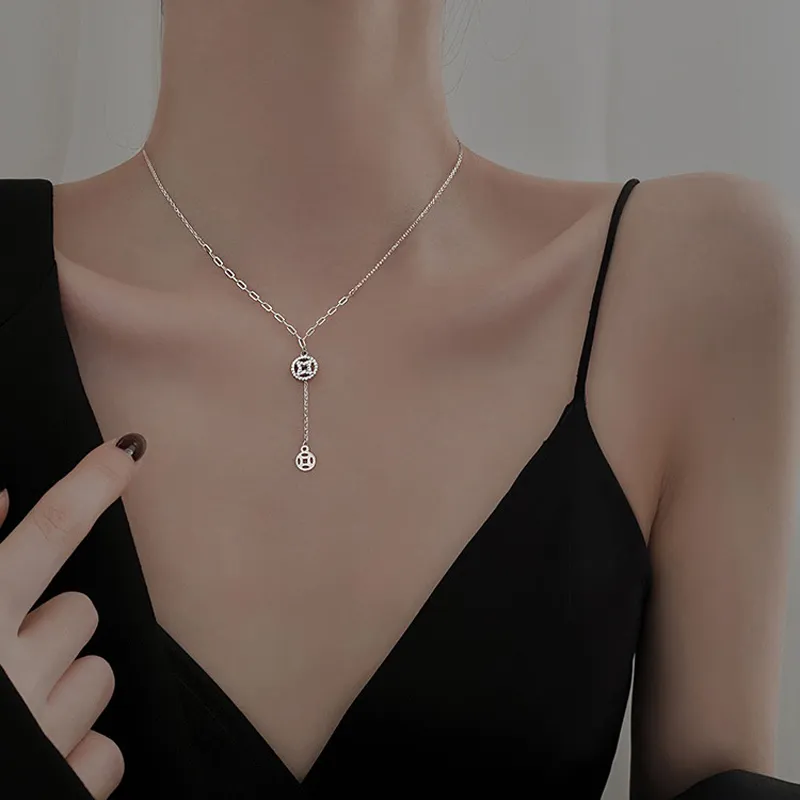 GLOIRE S925 Silver Necklaces Women's Minimalist Style Fashion Elegant Everyday Versatile Date Commute-2