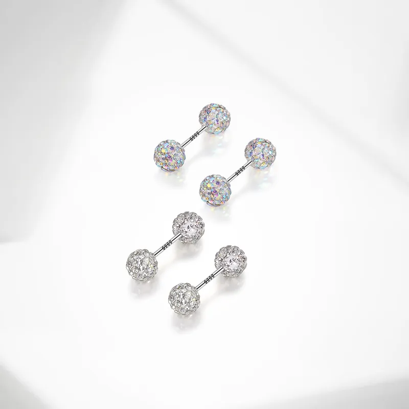 GLOIRE S999 Fine Silver Stud Earrings Unisex-11
