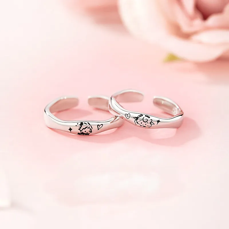 GLOIRE S925 Silver Rings Unisex Exquisite And Luxurious Niche Design Advanced Touch Perfect For Dating And Commuting-2