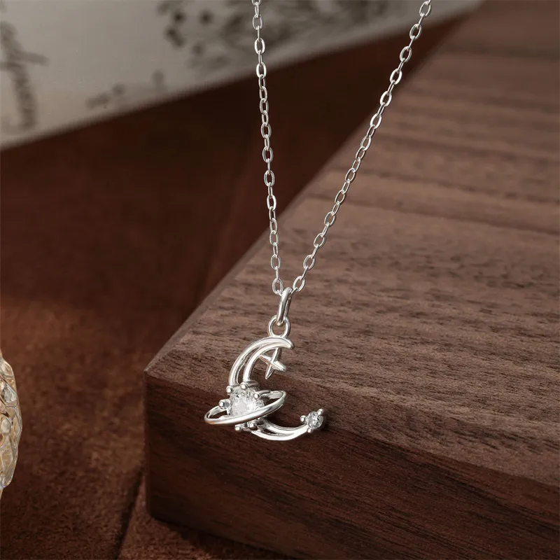 GLOIRE S999 Fine Silver Necklaces Women's Elegant And Luxurious Normcore Style Versatile For Dates And Commuting-3