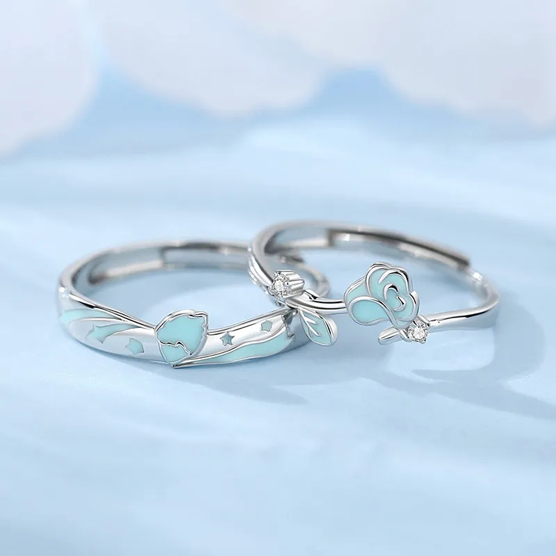GLOIRE S925 Silver Rings Unisex Gentle Elegance Elegant Fashion Romantic Date Confession Versatile Commute Style-3