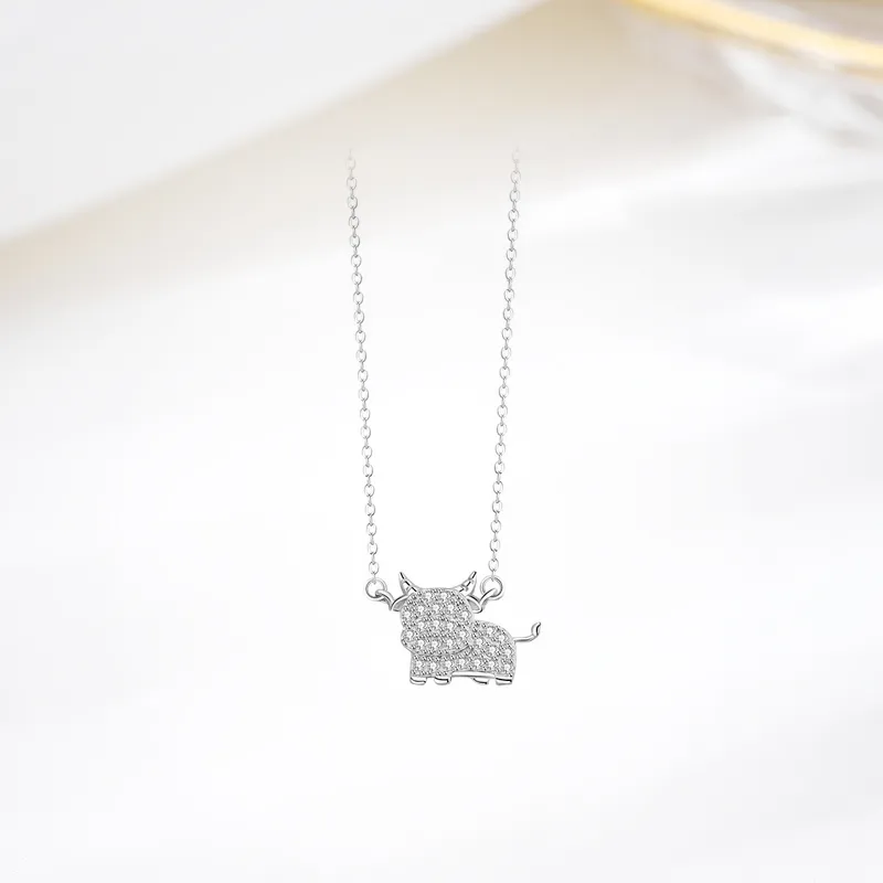 GLOIRE S999 Fine Silver Necklaces Women's Date Versatile Business Casual-5