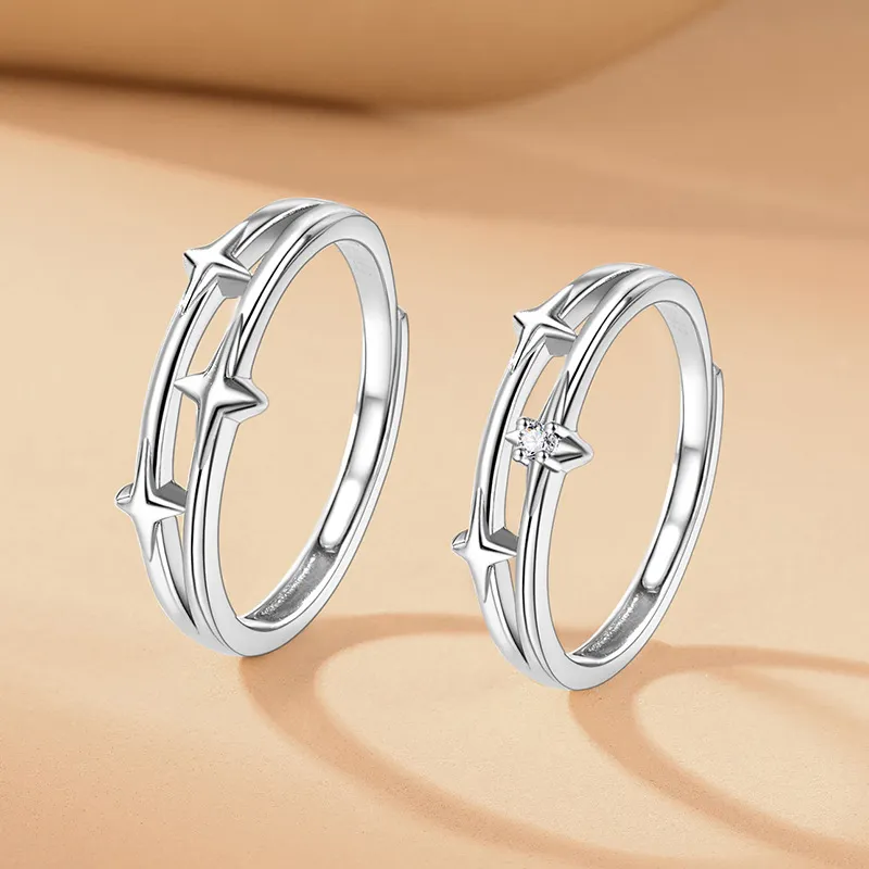 GLOIRE S999 Fine Silver Rings Unisex Minimalist Style Fashion For Everyday Dates Versatile Commuter Style-1