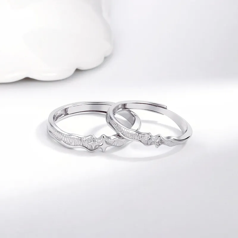 GLOIRE S999 Fine Silver Rings Unisex Minimalist Style Versatile Commute Romantic Date Unique Design-3