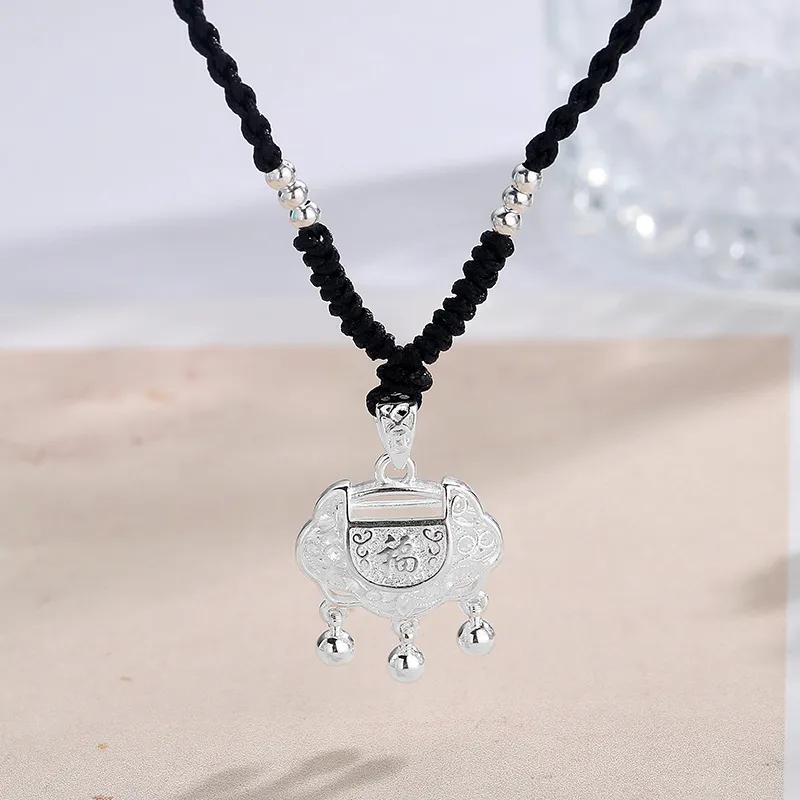 GLOIRE S999 Fine Silver Necklaces Unisex Elegant Luxe Minimalist Style Advanced Versatile Everyday Commute Anniversary-4