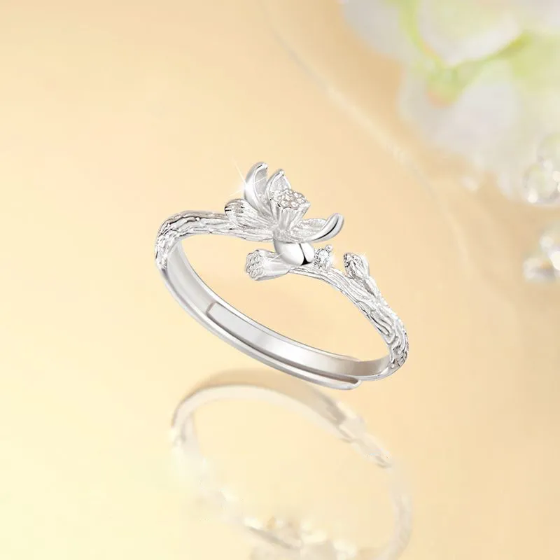 GLOIRE S999 Fine Silver Rings Unisex Minimalist Style Fashion Niche Design Advanced Touch Everyday Versatile Commute-5