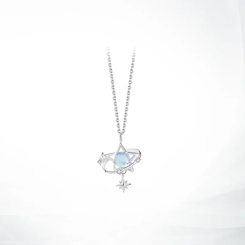 GLOIRE S925 Silver Necklaces Women's Exquisite Luxe Niche Design Advanced Touch Romantic Date Versatile Commute-1