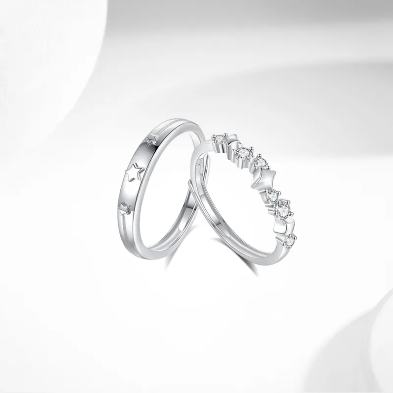 GLOIRE S925 Silver Rings Unisex Elegant Luxe Versatile Everyday Commute Romantic Date Confession-4