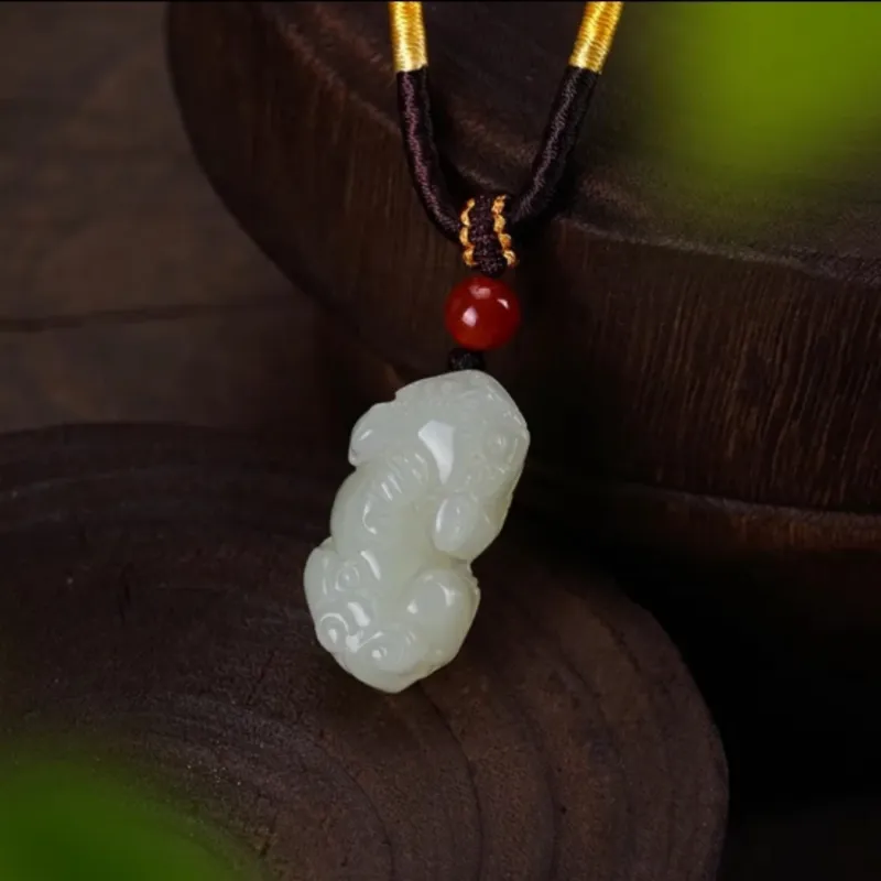 Di Su Xing Pendants White Jade Women's-5