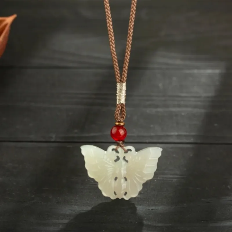 Di Su Xing Hetian Jade Pendants White Jade Women's-2