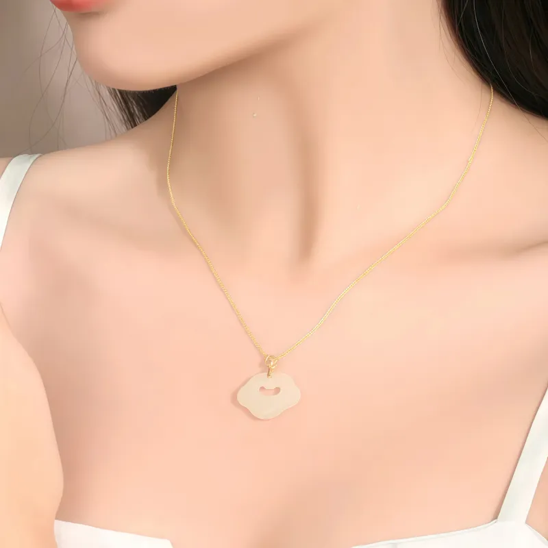 Di Su Xing Pendants White Jade Women's-1