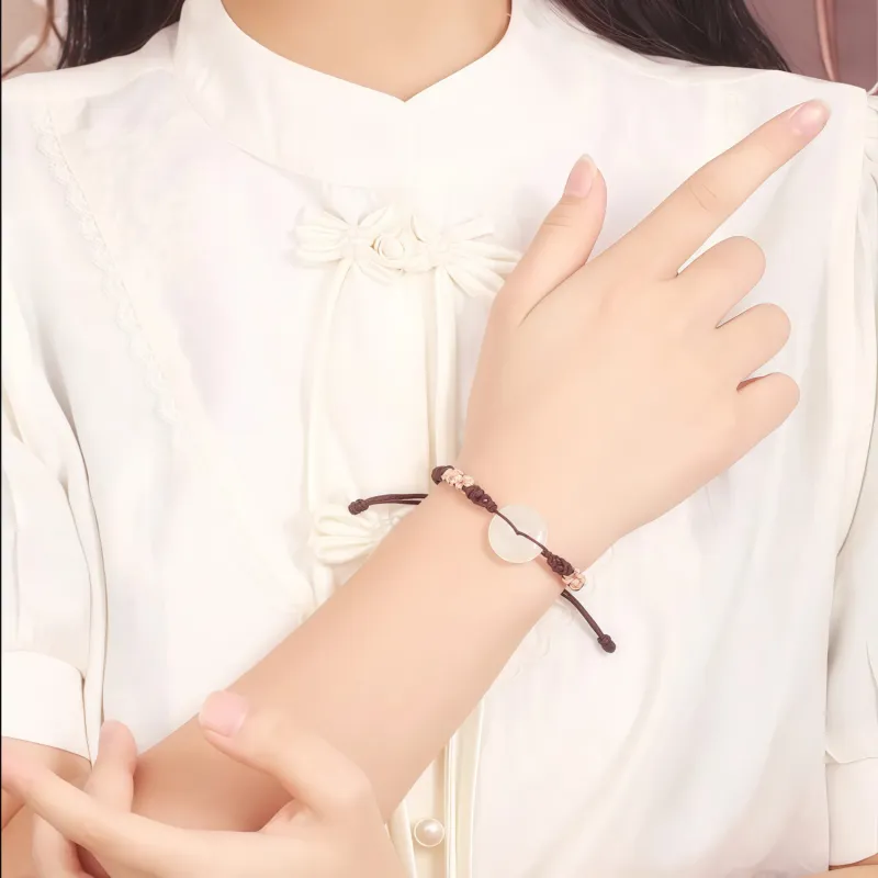 Di Su Xing Bracelets White Jade Women's-1