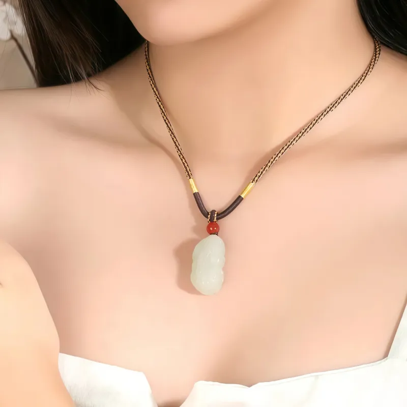 Di Su Xing Pendants White Jade Women's-1