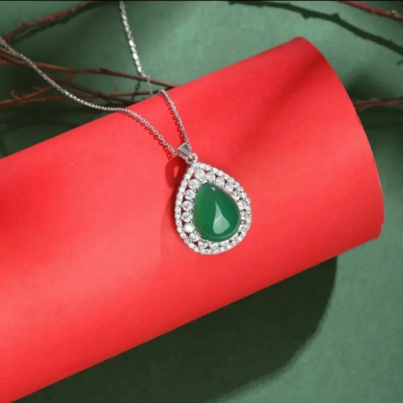 Di Su Xing Chalcedony Jade Necklaces Women's-2