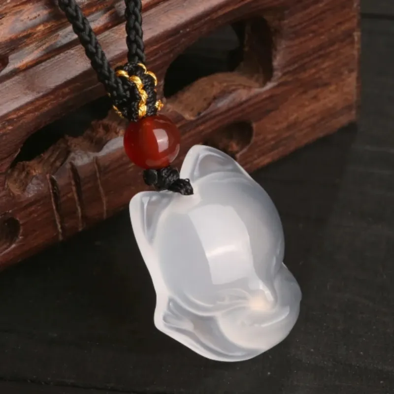 Di Su Xing Chalcedony Jade Necklaces Women's-3