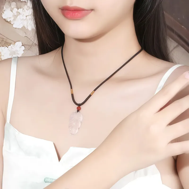 Di Su Xing Chalcedony Jade Necklaces Women's-1
