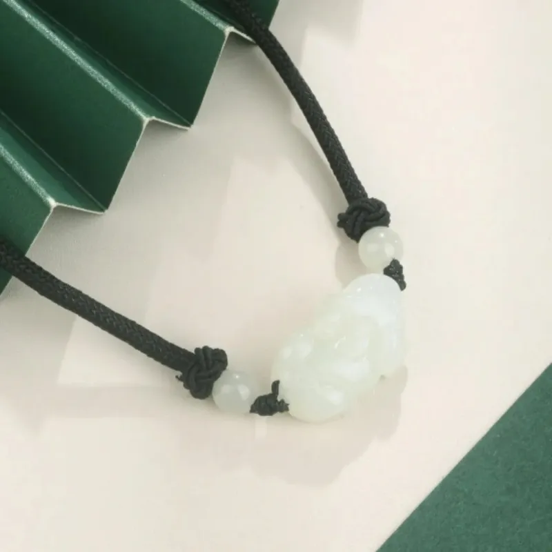 Di Su Xing Hetian Jade Pendants White Jade Women's-4
