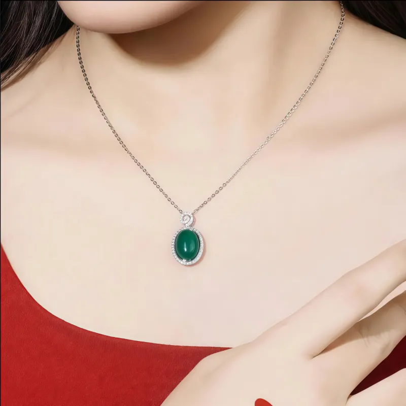 Di Su Xing Chalcedony Necklaces Women's-1