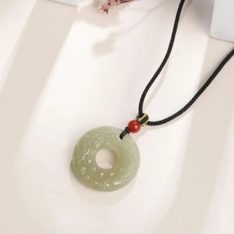 Di Su Xing Hetian Jade Pendants White Jade Women's-8