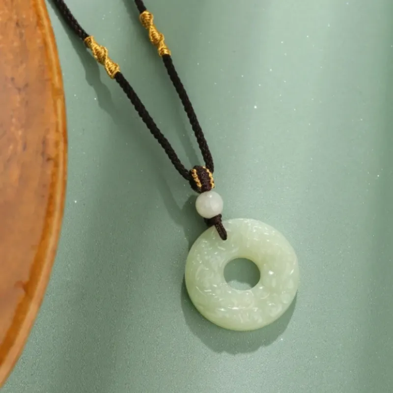 Di Su Xing Hetian Jade Pendants White Jade Women's-3