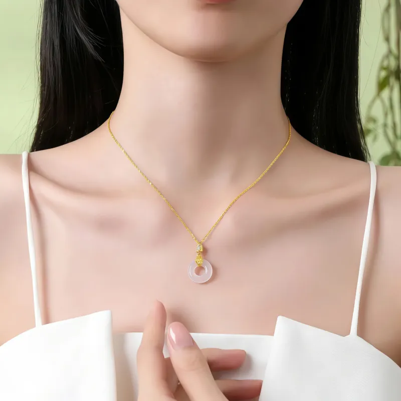 Di Su Xing Chalcedony Jade Necklaces Women's-7