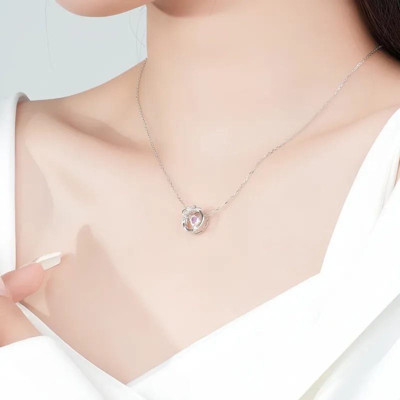 Di Su Xing 925 Sterling Silver Necklaces Women's-1