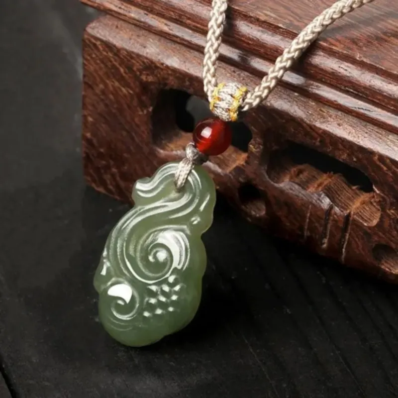 Di Su Xing Hetian Jade Pendants White Jade Women's-4
