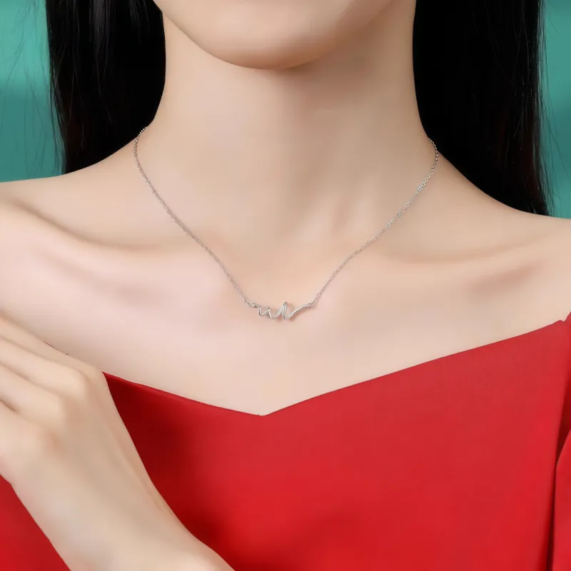 Di Su Xing 925 Sterling Silver Zircon Necklaces Women's-1