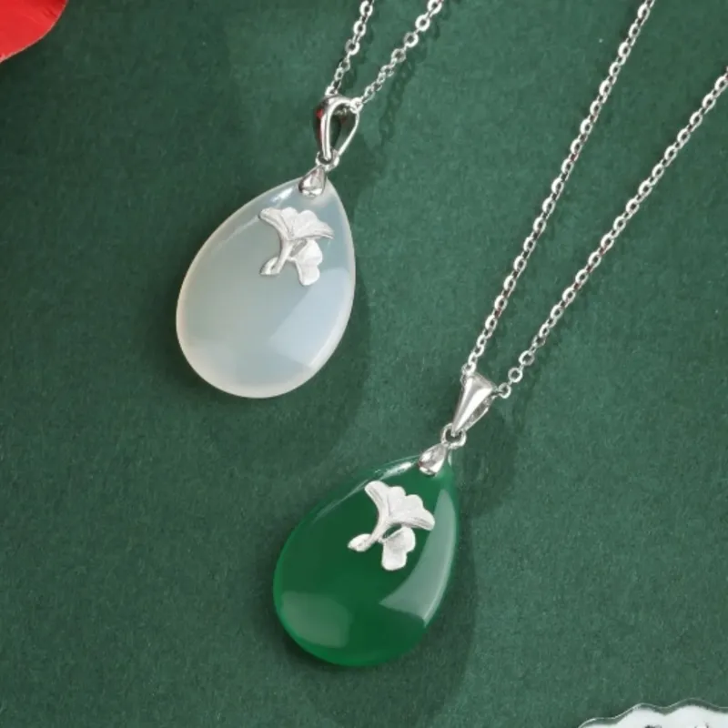 Di Su Xing Chalcedony Necklaces Women's-6