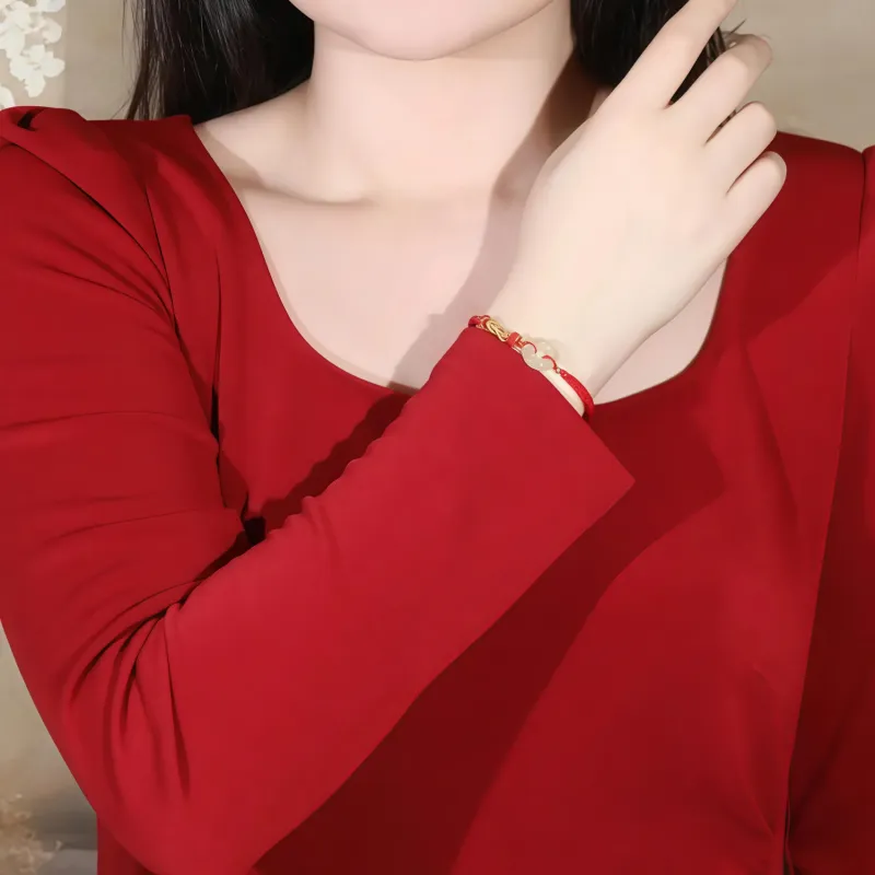 Di Su Xing Bracelets White Jade Women's-2
