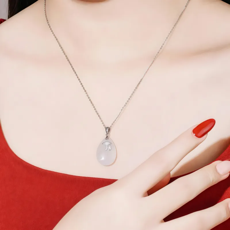 Di Su Xing Chalcedony Necklaces Women's-2