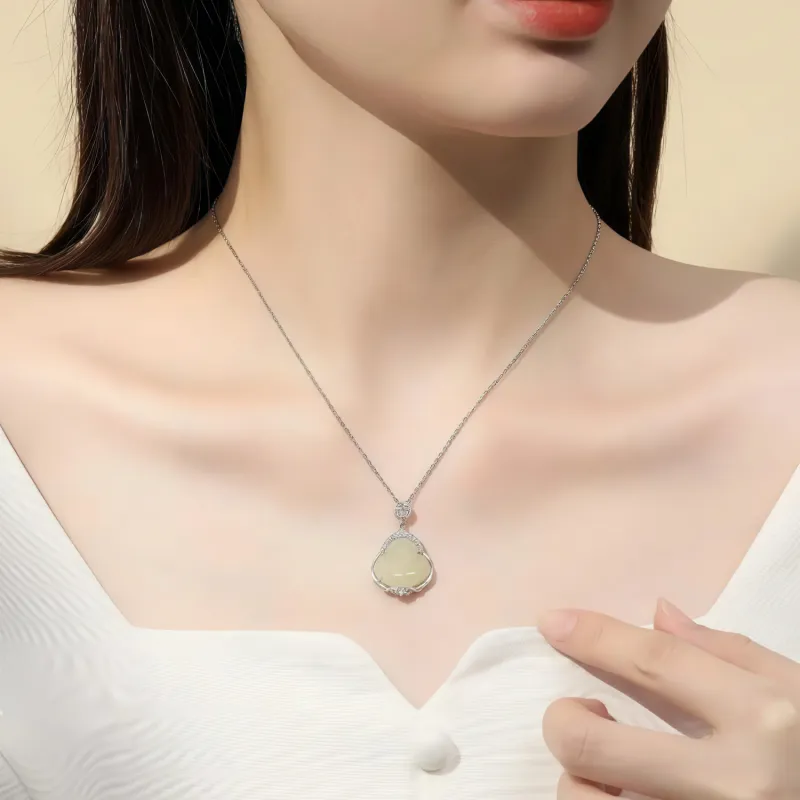 Di Su Xing Pendants White Jade Women's-7