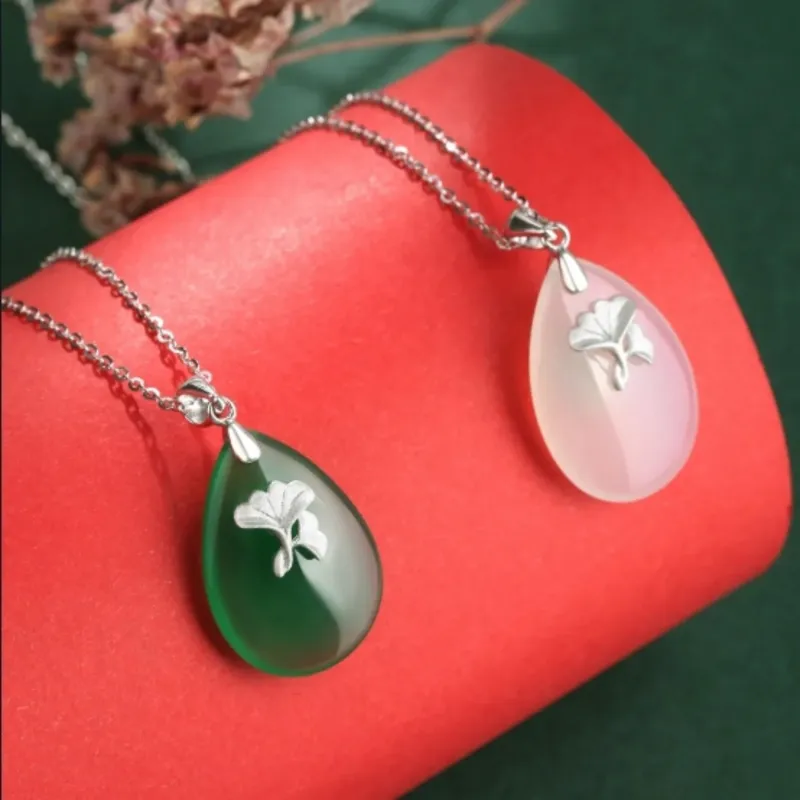 Di Su Xing Chalcedony Necklaces Women's-4