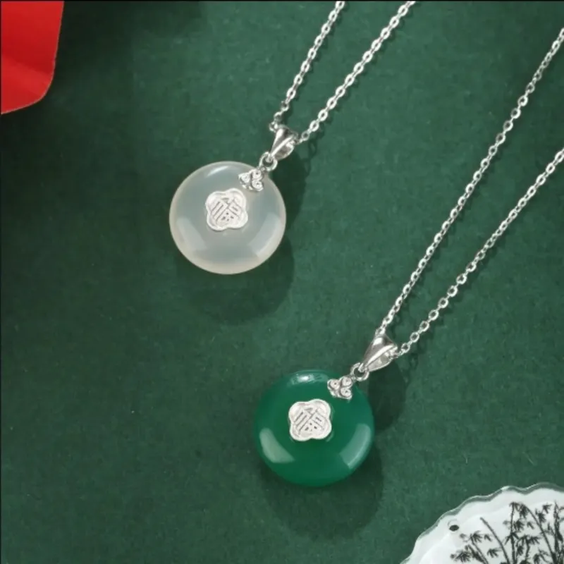 Di Su Xing Chalcedony Necklaces Women's-3