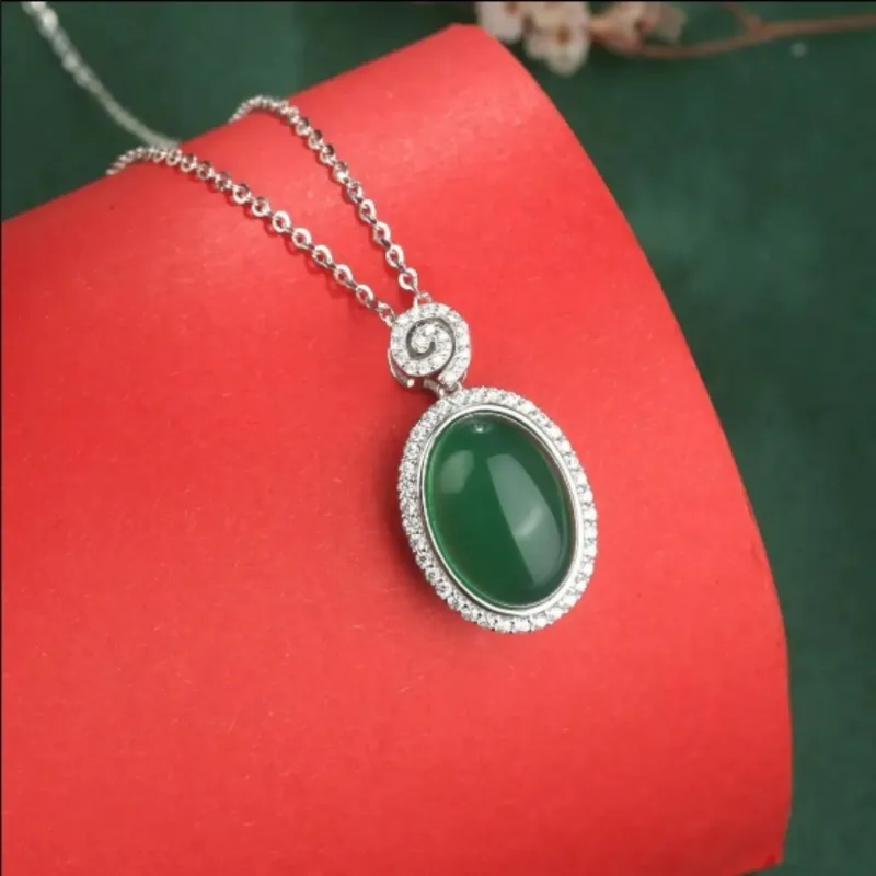 Di Su Xing Chalcedony Necklaces Women's-3