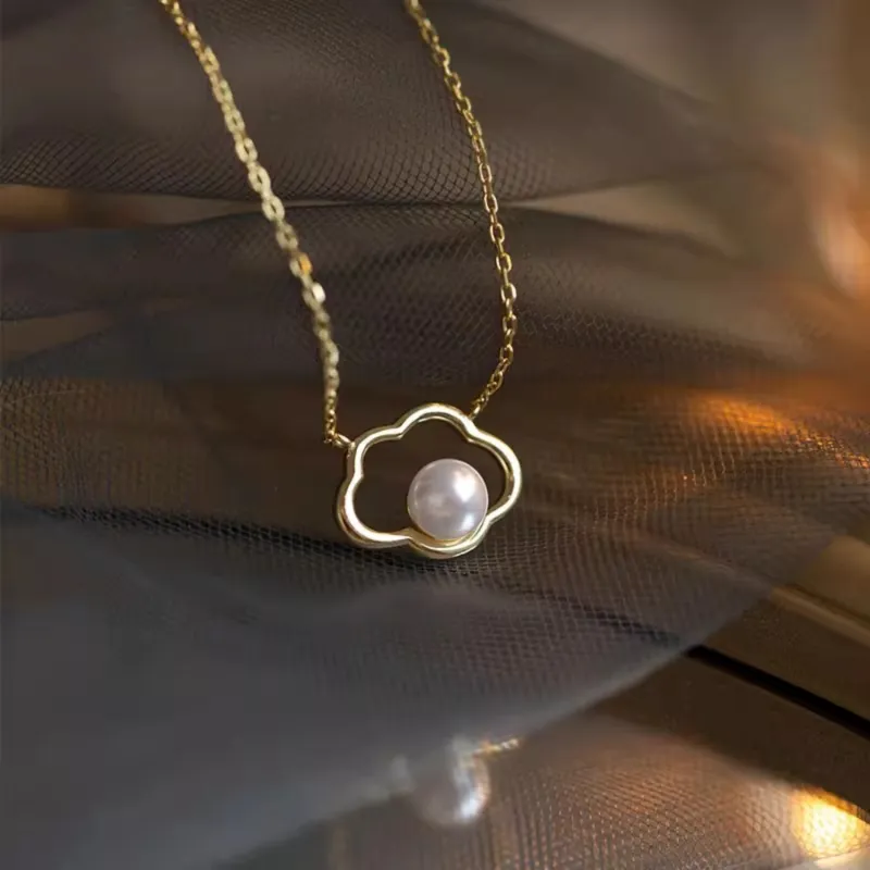 Di Su Xing 925 Silver Imitation Pearl Necklaces Women's-11