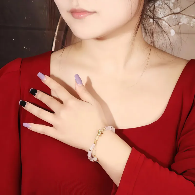 Di Su Xing Hetian Jade Bracelets White Jade Women's-1