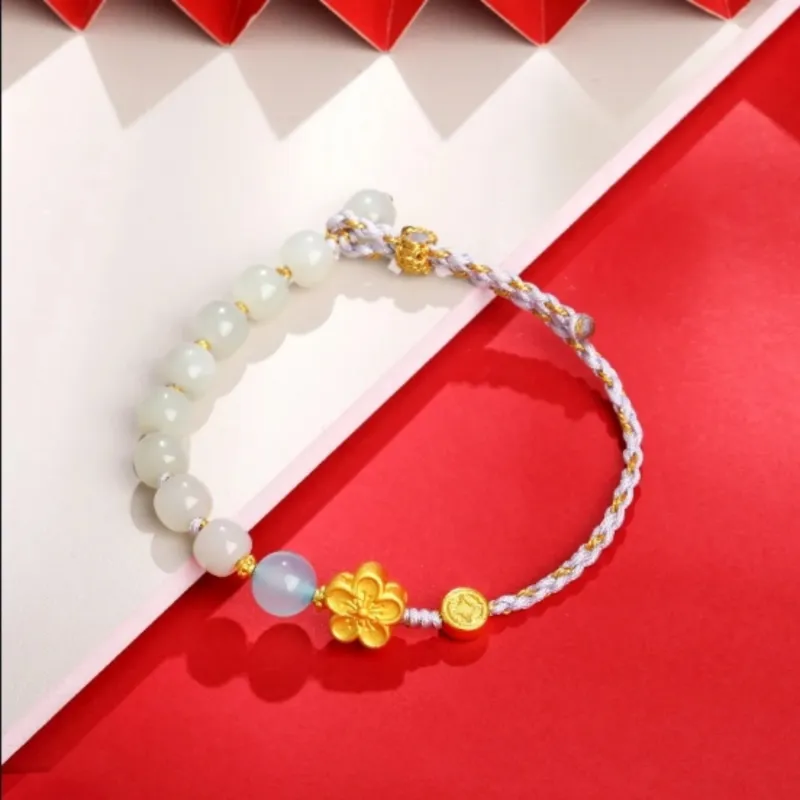 Di Su Xing Bracelets White Jade Women's-2