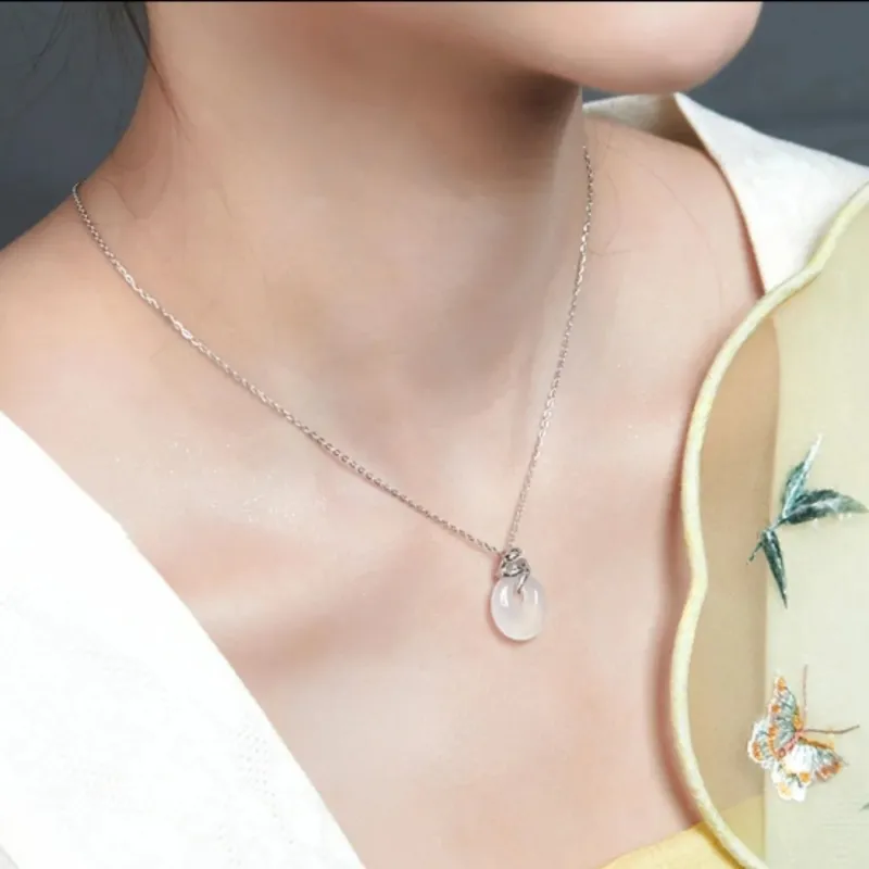 Di Su Xing Chalcedony Jade Necklaces Women's-3