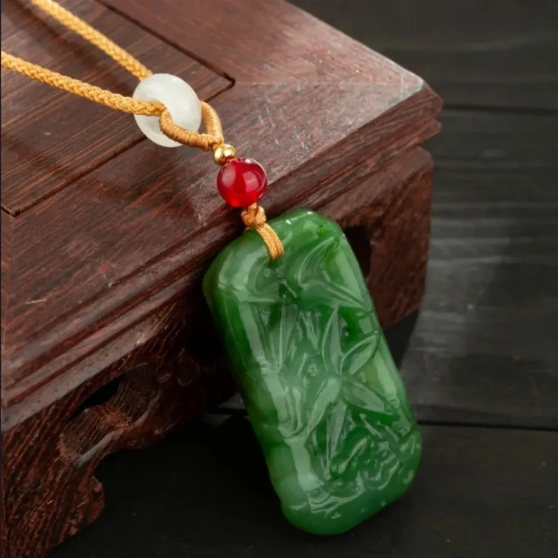 Di Su Xing Hetian Jade Pendants White Jade Women's-3